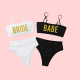 Two Piece Bachelorette Swimsuits | Bride and Babe