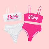Two Piece Bachelorette Swimsuits | Bride And Wifey