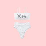Two Piece Bachelorette Party Swimsuit | Wifey and Bride