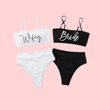 Two Piece Bachelorette Party Swimsuit | Wifey and Bride