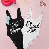 Just Drunk Bachelorette party swimsuit - swimsuit