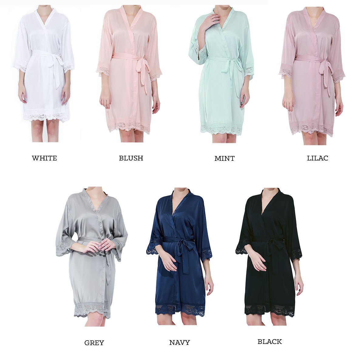 Mother of the Bride satin lace robes - robe