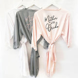 Mother of the Bride satin lace robes - robe