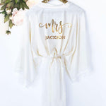 Mrs Personalized robe - robe Mrs Personalized cotton