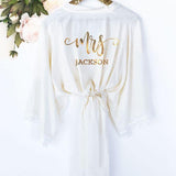 Mrs Personalized robe - robe Mrs Personalized cotton