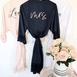 Mrs satin lace robes large text - robe Mrs satin lace