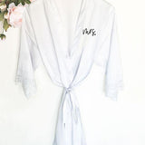 Mrs satin lace robes small text - robe Mrs satin lace