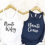Nautical bachelorette party tanks