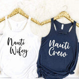 Nautical bachelorette party tanks