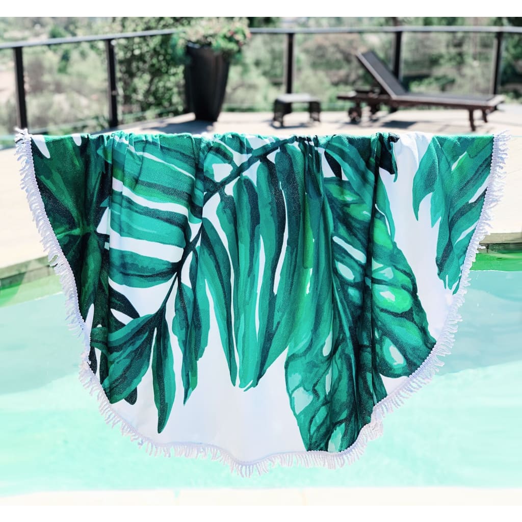Palm Leaf beach Towel - beach towel