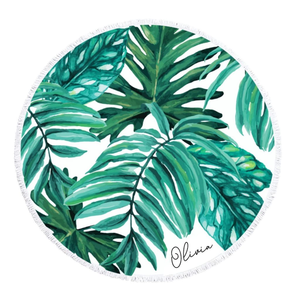 Palm Leaf beach Towel - beach towel