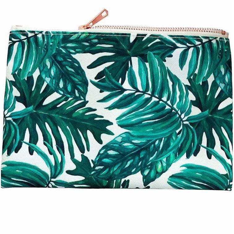 Palm Leaf Makeup Bag, Palm Leaf Bachelorette, Tropical Bachelorette Party Favors, Tropical Bridesmaid Gifts, Beach Bachelorette, makeup bag