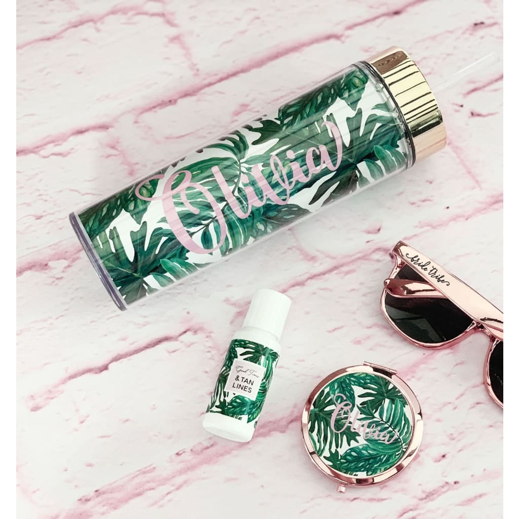 Palm Leaf Tall Tumbler - Cups & Tumblers