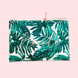 Palm Leaf Makeup Bag | Personalized