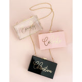 Personalized Acrylic Clutch Purse - purse