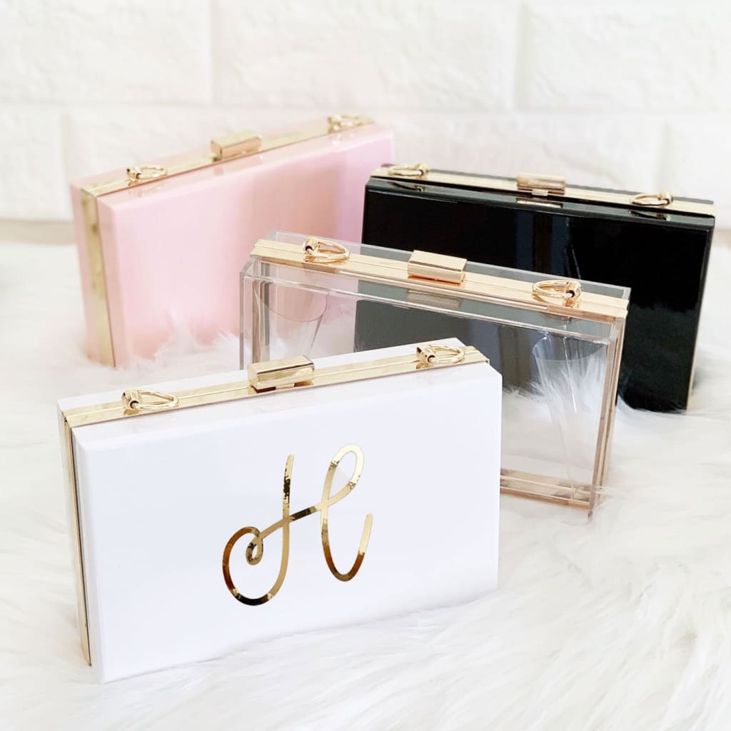 Personalized Acrylic Clutch Purse - purse