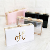 Personalized Acrylic Clutch Purse - purse