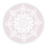 Personalized boho round beach towel - beach towel