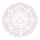 Personalized boho round beach towel - beach towel