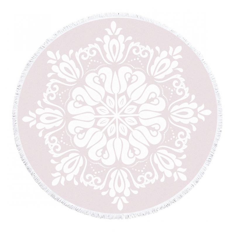 Personalized boho round beach towel - beach towel