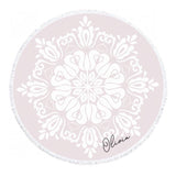 Personalized boho round beach towel - beach towel