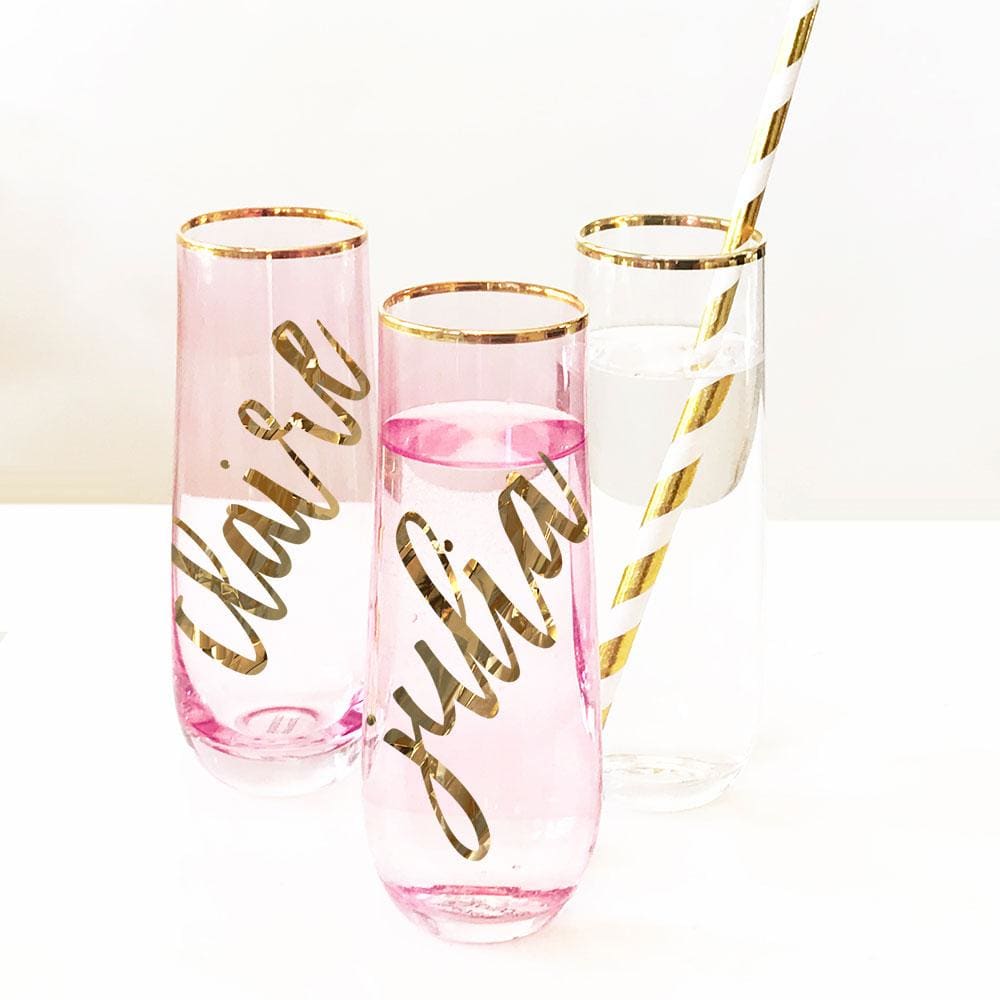 Personalized Champagne Flutes - Cups & Tumblers