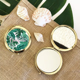 Personalized Palm Leaf Compacts - compact mirror