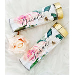 Personalized Pink Rose Tall Tumbler - Cups & Tumblers