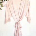 Personalized Satin Lace Robes - robe Bridal Robes |