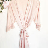 Personalized Satin Lace Robes - robe Bridal Robes |