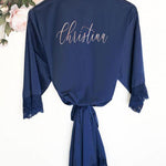 Personalized Satin Lace Robes - robe Bridal Robes |