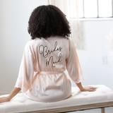 Personalized Bridesmaid Robe Satin Lace - robe Shop For