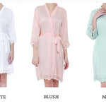 Personalized Floral Bridesmaid Robe - robe Bridal Robes |