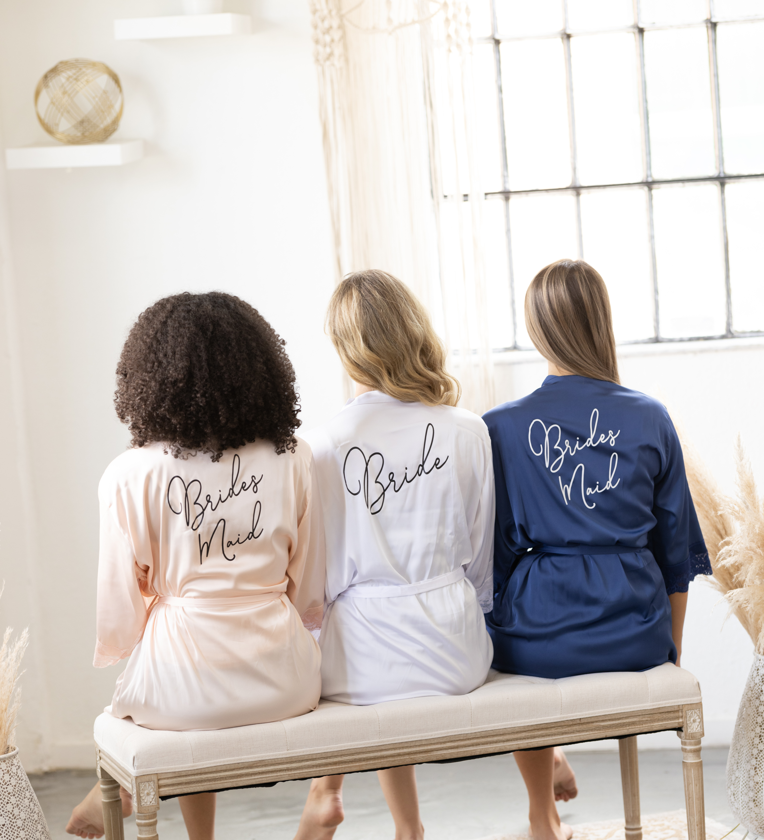 Personalized Bride Robe Satin Lace - robe Shop For The Best