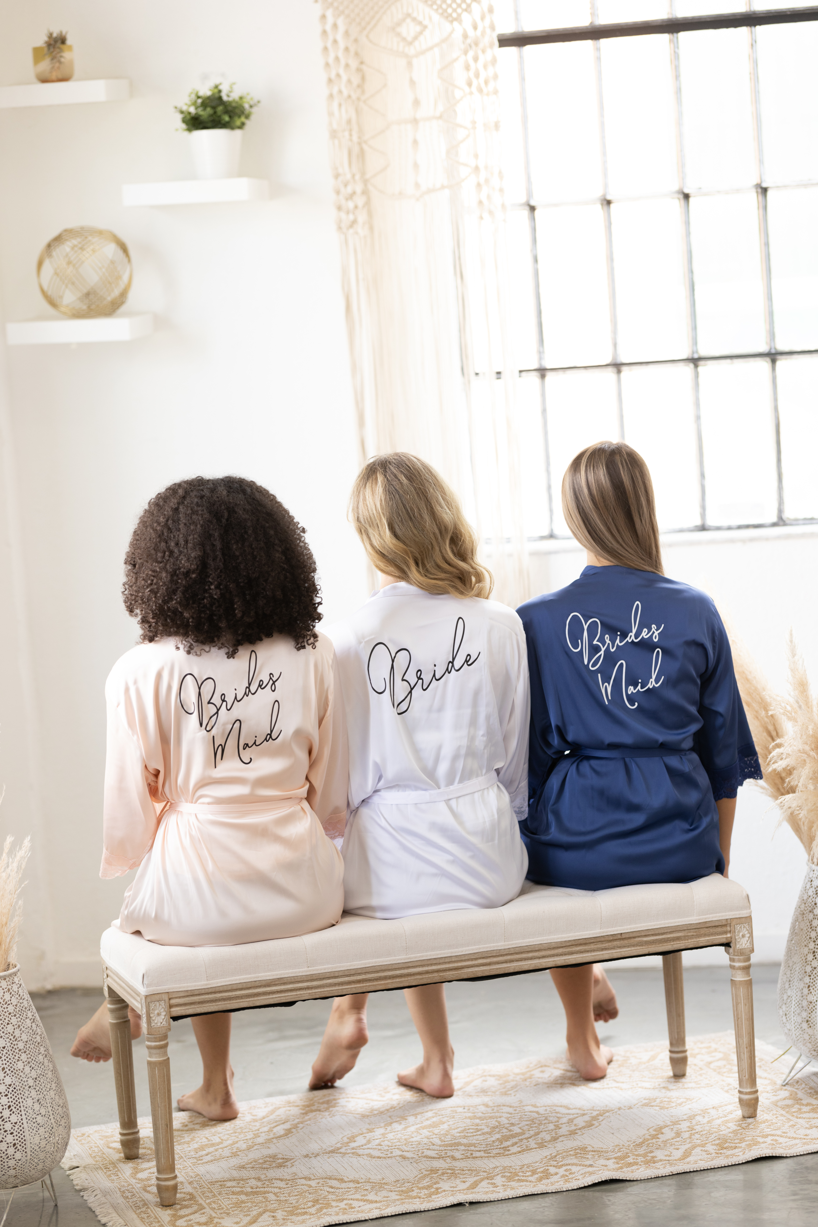 Personalized Bridesmaids Robes Wedding Robes Bridal Party Robes Custom Silk  Robes Lace Bridal Robes Bachelorette Robe with Name - AliExpress