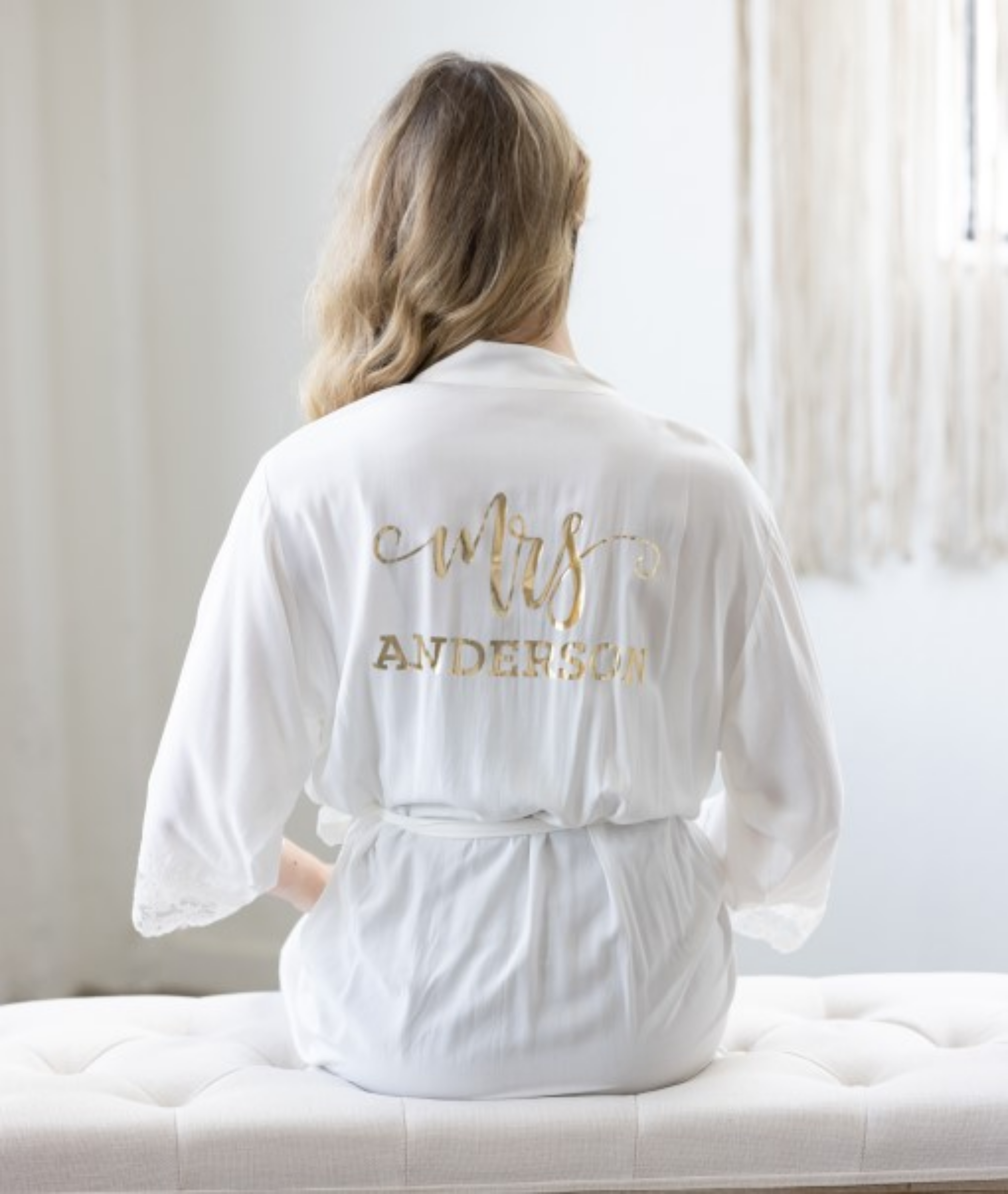 Bridal sales robe cotton