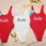 Red-Bride Swimsuit Bachelorette Swimsuits Bachelorette 