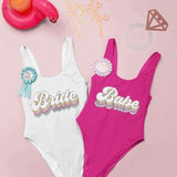 Retro Babe Bachelorette Swimsuits Bachelorette Bathing 