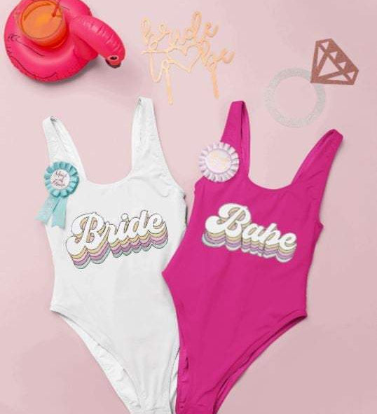 Retro Babe Bachelorette Swimsuits Bachelorette Bathing 