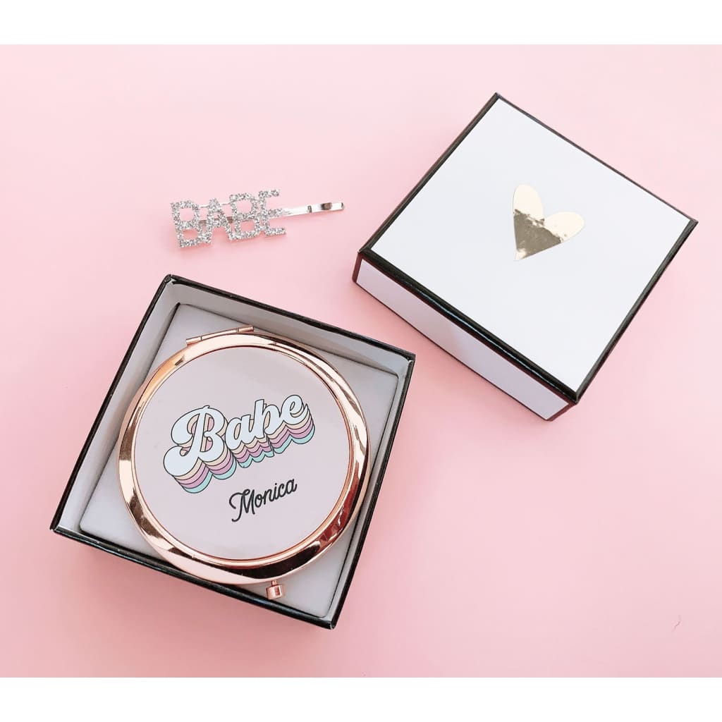 Retro Bride & Babe Mirror Compacts - compact mirror