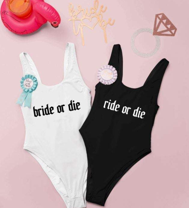 Ride or Die Bachelorette Swimsuits Bride Swimsuits Bride 