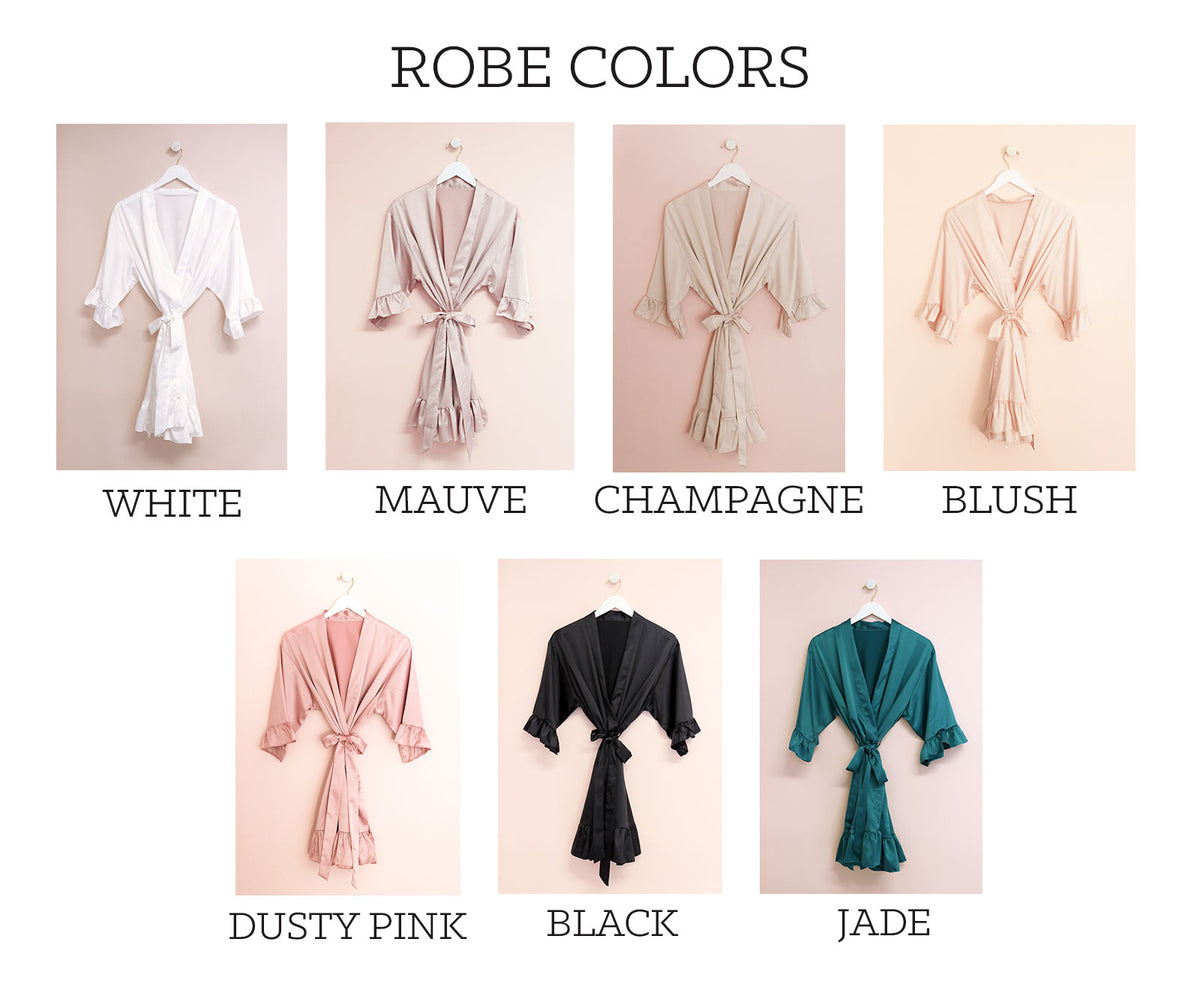 Satin Ruffle wedding robe