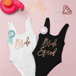 Rose Gold-Bachelorette Swimsuits Bride Squad Bachelorette 