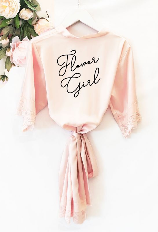 Satin Flower Girl Robe | Personalized