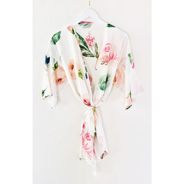 Spring Rose Satin Robe-Nautical Brides - Bach Bride