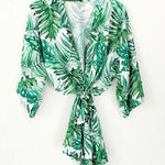 Palm Leaf Bridesmaid Robe - robe Palm Leaf Bridesmaid