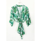 Tropical cotton print robe - robe