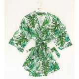 Tropical cotton print robe - robe