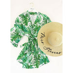 Tropical cotton print robe - robe