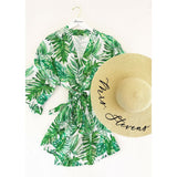 Tropical cotton print robe - robe